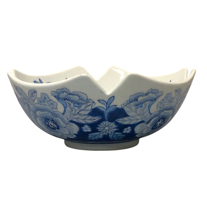 2684 - Blue White 8" Floral Bowl - |18-19|