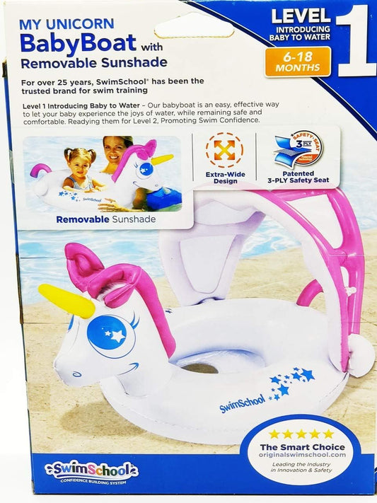 26887 - My Unicorn Baby Boat w Sunshade 10-inch |TBD|