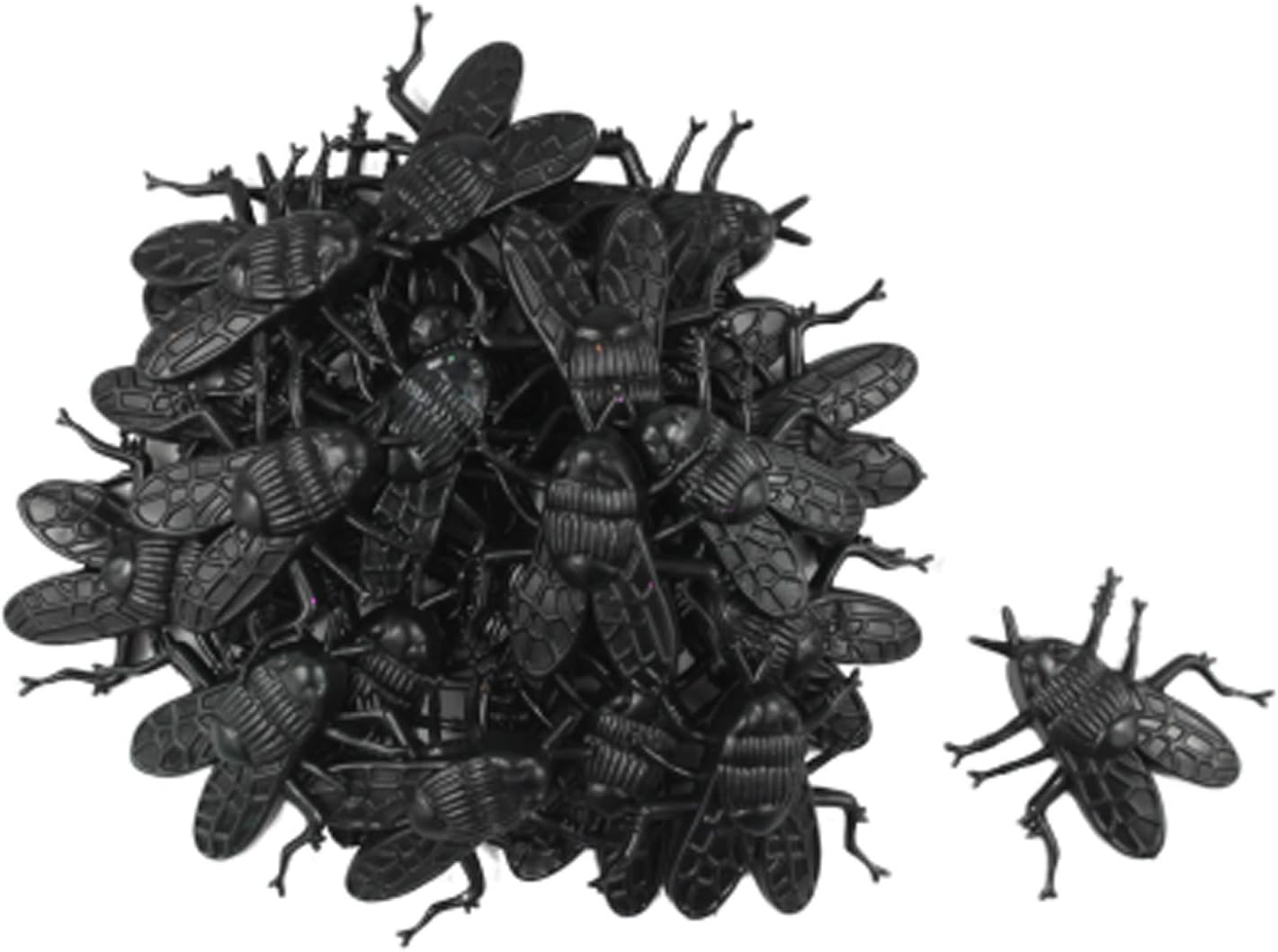 26933 - 24 ct Spooky Creatures Plastic Flies - |Pod 1-10|