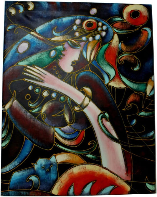 2718 - 18x23 Oil on Canvas Erotic Pic - [Dis Wall]