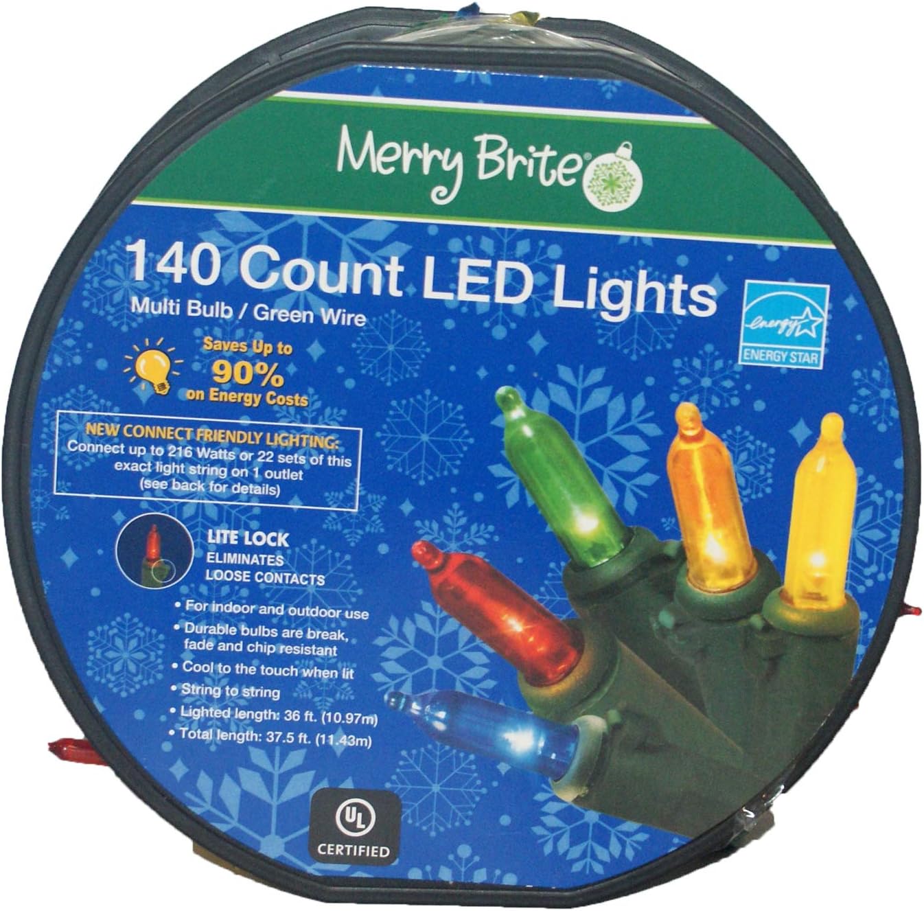 2739 - 140 ct LED Multi Color Lights - [G-19 or G-30]