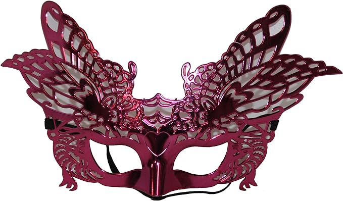 2748 - Pink w/Design Masquerade Mask - |R-86 Garage|