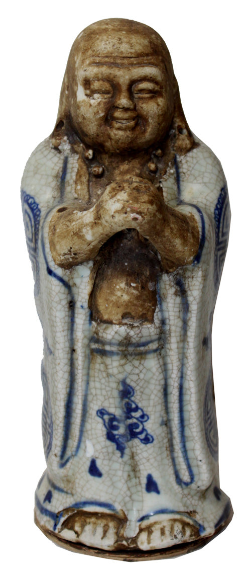 2759 - 8" Color Porcelain Buddha - Hands Clasped - |Z-73|