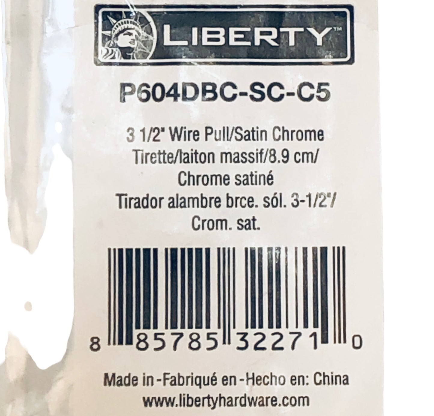 27758 - Liberty Set of Six 3.5" Wire Pull/Satin Chrome P604DBC-SC-C5 |5-14|