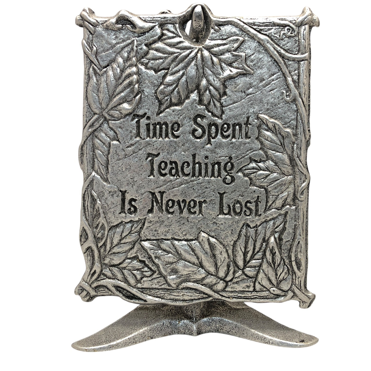2776- 5 Inch Pewter Time Spent Teaching Wall Plaque Decorative |3-24|
