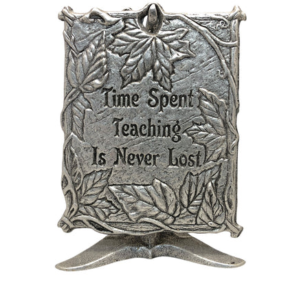 2776- 5 Inch Pewter Time Spent Teaching Wall Plaque Decorative |3-24|