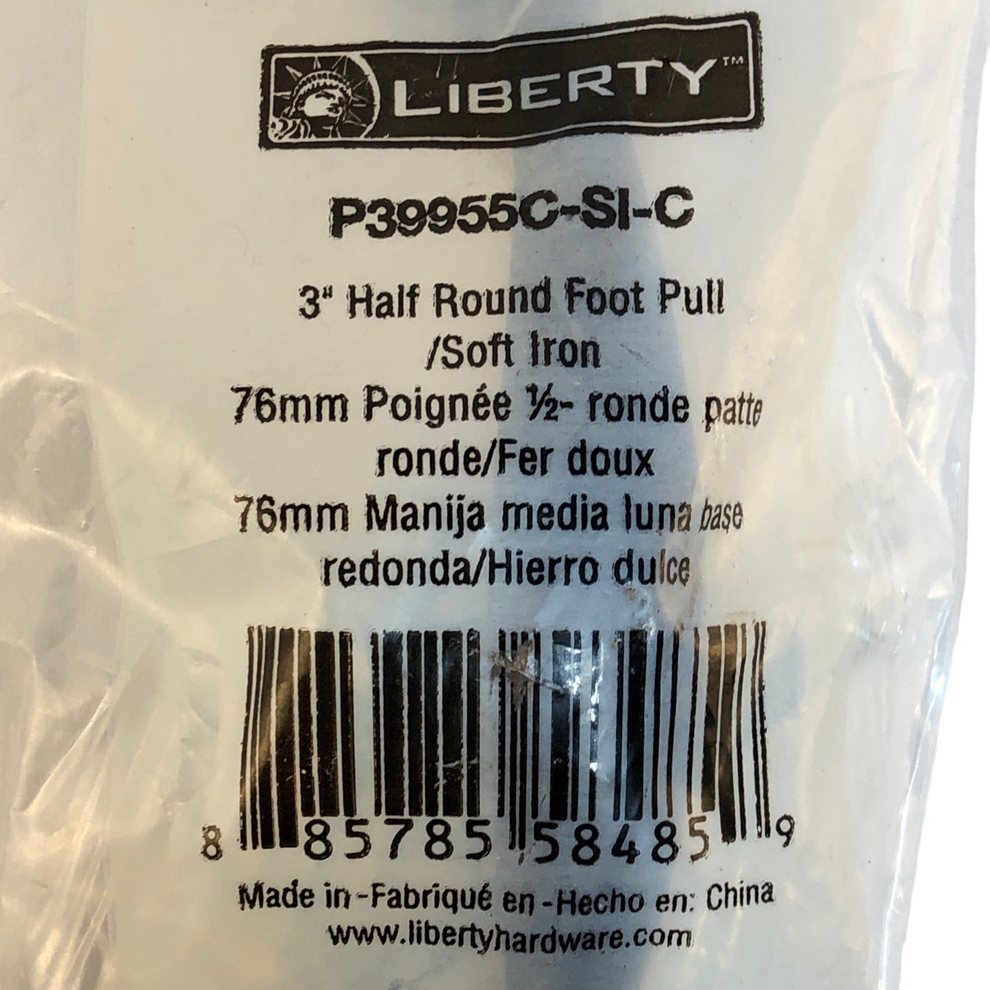 27801 - Set of Two Soft Iron 3" Round Foot Pull P39955C-SI-C |11-12|