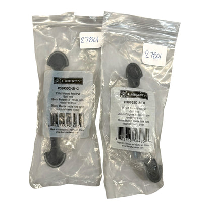 27801 - Set of Two Soft Iron 3" Round Foot Pull P39955C-SI-C |11-12|