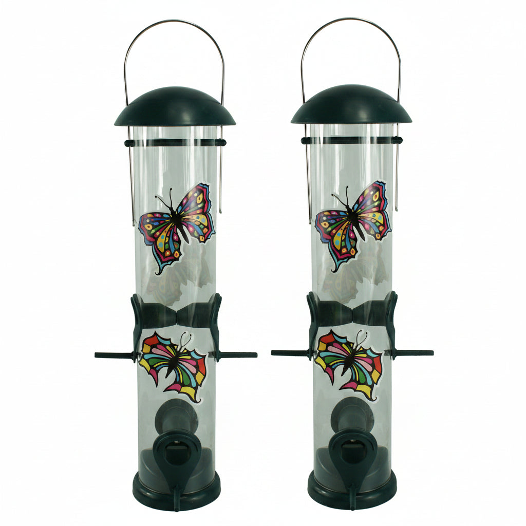 27977 - Finch Bird Feeder 13" w/ Butterfly Set of 2 |12-29|