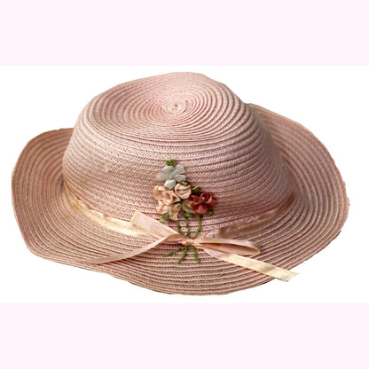 2801 - Pink Hat With Flowers - |H-44|