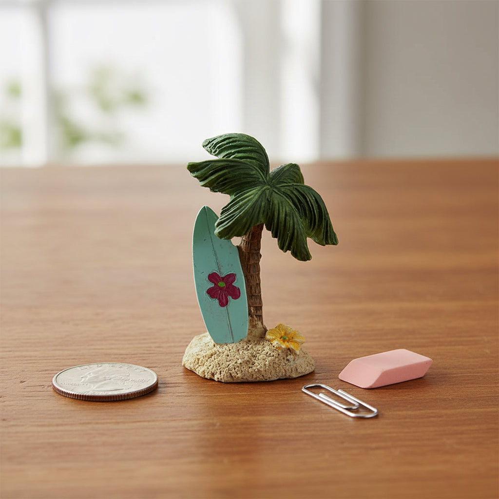 28041 - 3" Color Palm Tree - Surfboard Fairy Garden Figurine |15-22|