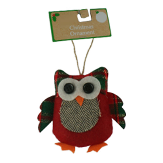 28099 - Felt Owl Ornament Plush 4" |Pod 2-10|