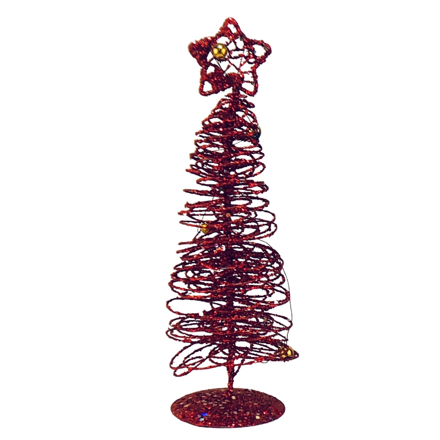 28113 - 8" Metal Spiral Red Tree Set of Two |Pod 2-61|