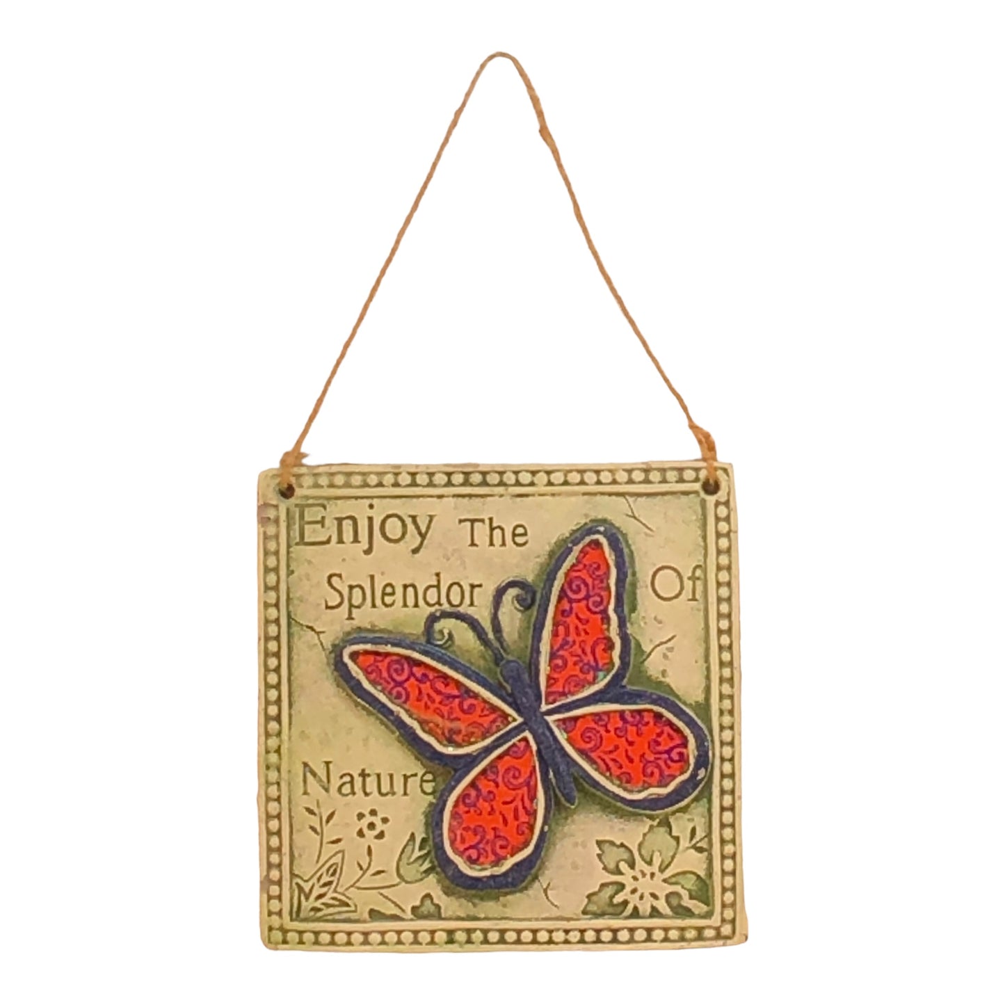2814 - Butterfly Wall Plaque Enjoy The Splendor of Nature - |R-46|
