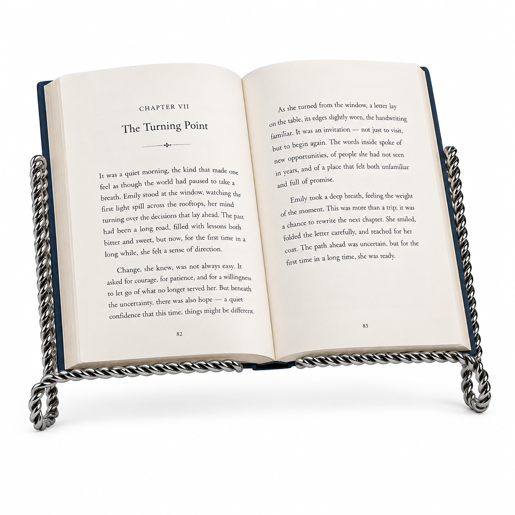 28202 - Set of Two 4" Chrome Twisted Plate Stand |<TBD>|