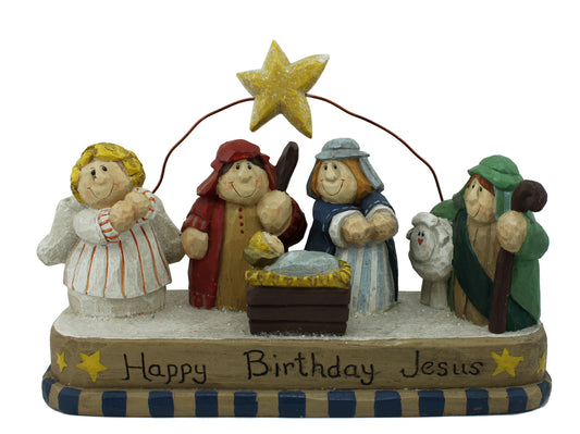 2828 - 8" Happy Birthday Jesus Manger - |Z-73|