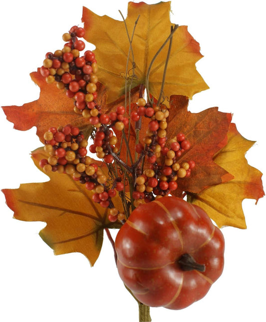 28290 - 16.5" Fall Spray Pumpkin Leaves - [BH Hall]