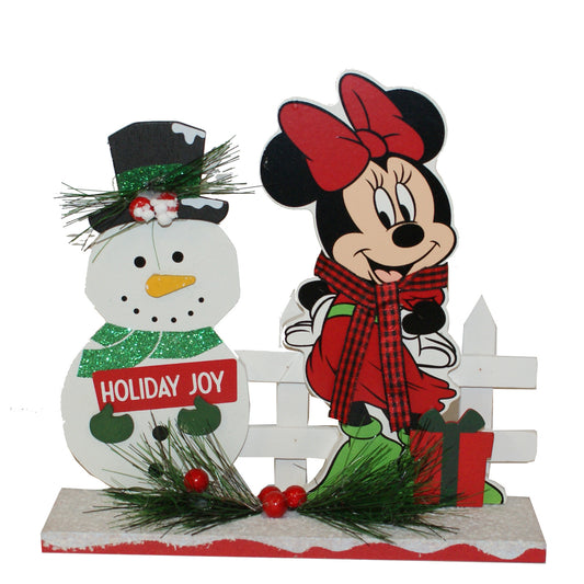 28336 - Holiday Joy 8" Wood Minnie Mouse Decor |Pod 2-59|