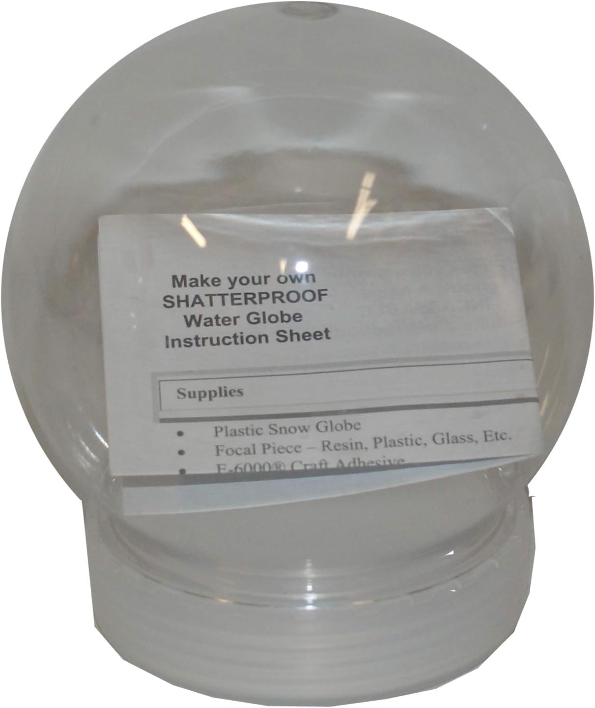 28364 - Plastic DIY Snow Globe - [Ad Garage]