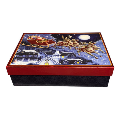 28473 - 9.5" Santa Reindeer Box |Pod 2-44|
