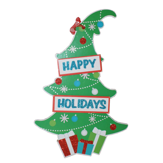 28552 - Happy Holidays 12-Inch Tree Sign |Pod 2-59|