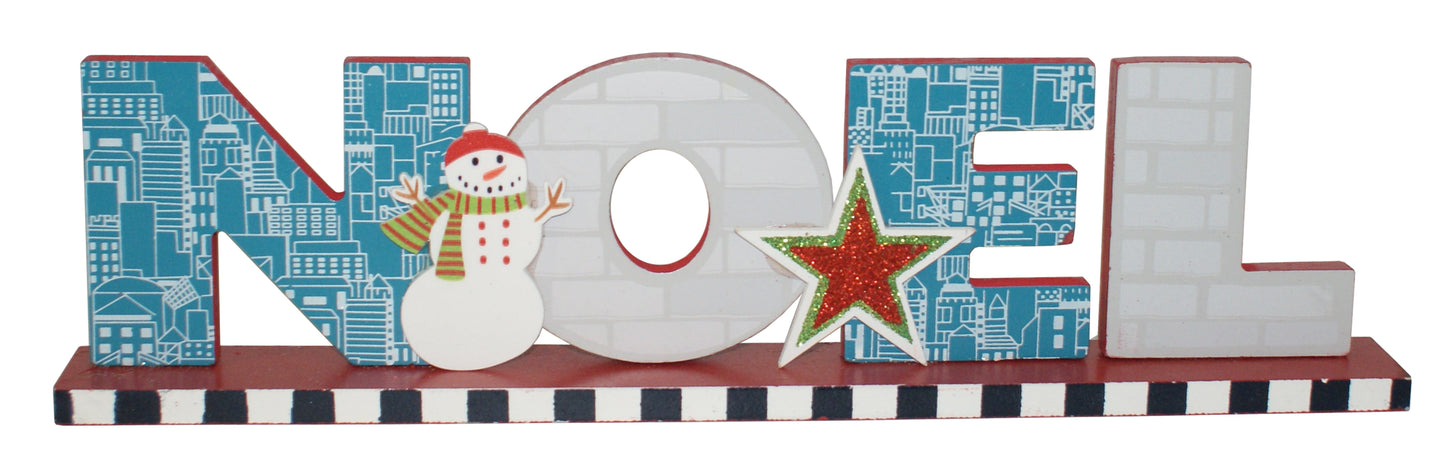 28608 - 13" Noel Snowman City Sign |Pod 2-59|