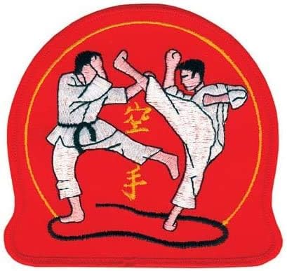 2865 - Kumite Patch Embroidered Karate Red Badge |S-0|