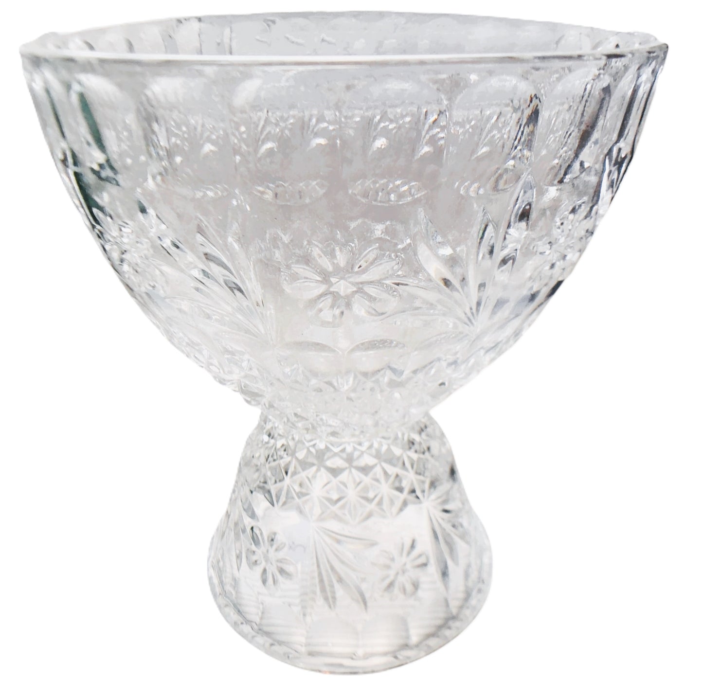 2873 - Anchor Hocking Early American Precut  Glass Punch Bowl |9-14|