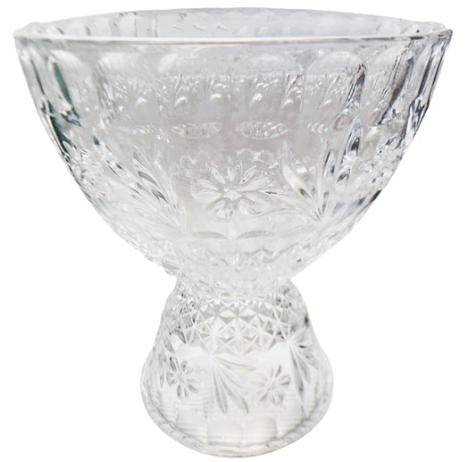 2873 - Anchor Hocking Early American Precut  Glass Punch Bowl |9-14|