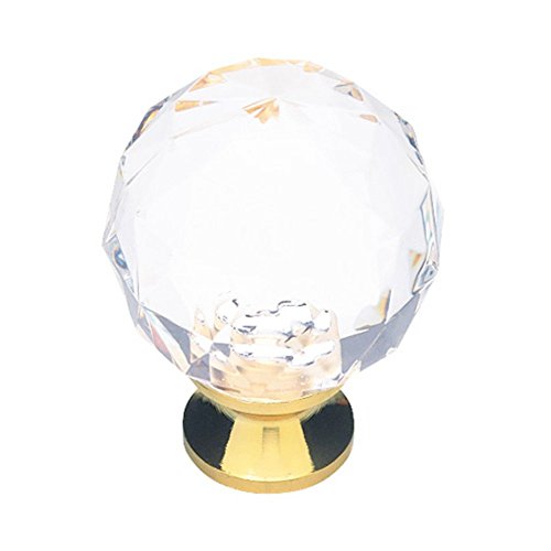 28763 - |4 Pack| 1 3/16 Acrylic Facet Knob With Crystal "P30101V-CSB-07" |11-12|