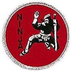2879 - Ninja Patch Round Red w/Silver - |S-0|