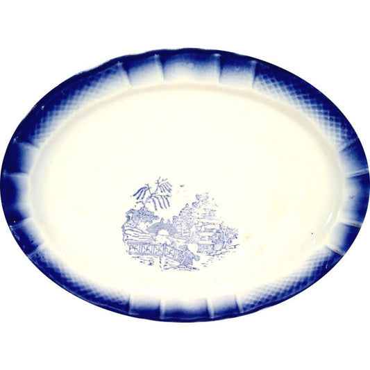 287 - Blue Willow Oval Plate 12" |9-13|