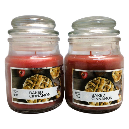 28994 - Set of 2 3.5" Baked Cinnamon Candle |Scent-13|