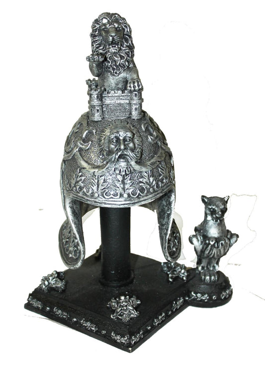 2906 - Silver Lion Letter Opener Helmet - |Store|