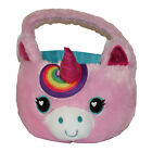 29082 - Unicorn Plush Pink Basket - |H-36|
