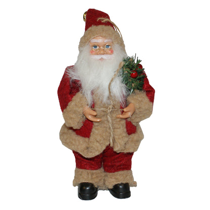 29172 - 7-Inch Santa In Red And Tan Ornament |Pod 2-12|