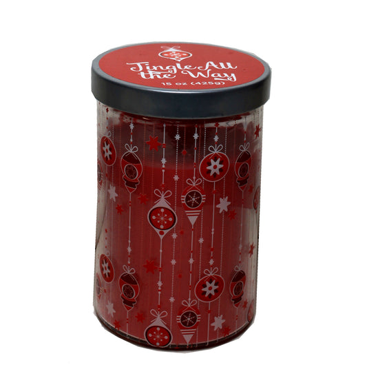 2919 - 15 Oz Red Christmas Scented Holiday Candle with Fragrance for Home Decor |Scent 4|