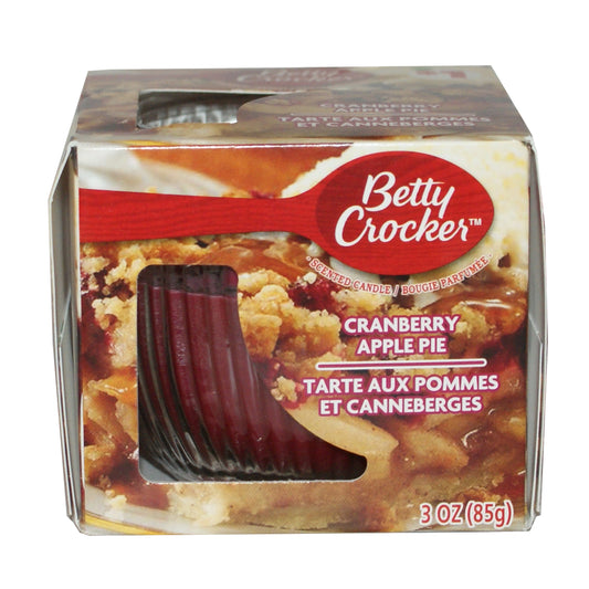 29237 - Fall Scented Betty Crocker 3 oz Cranberry Apple Pie Jar Candle |SCENT 25|