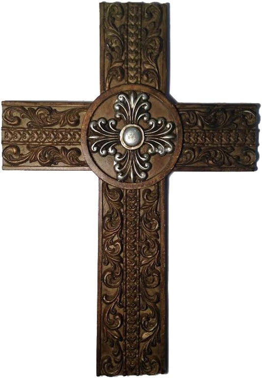 2926 - Brass Cross w/Silver - [7-13]