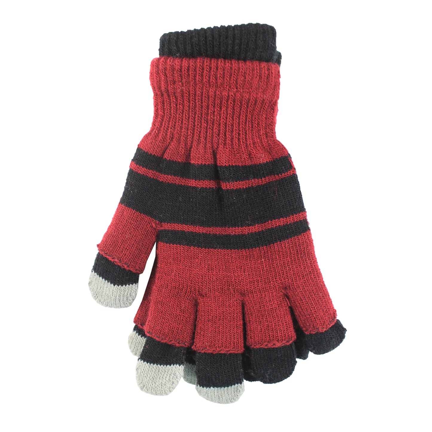 2932 - 2 Pairs of 3 in 1 Ladies Maroon Gloves |TBD|