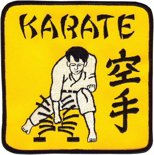 2941 - Tile Breaker Karate Patch Embroidered Yellow |S-0|