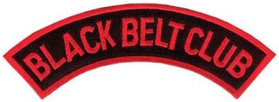 2946 - Black Belt Club Curved Patch Red Black |S-0|