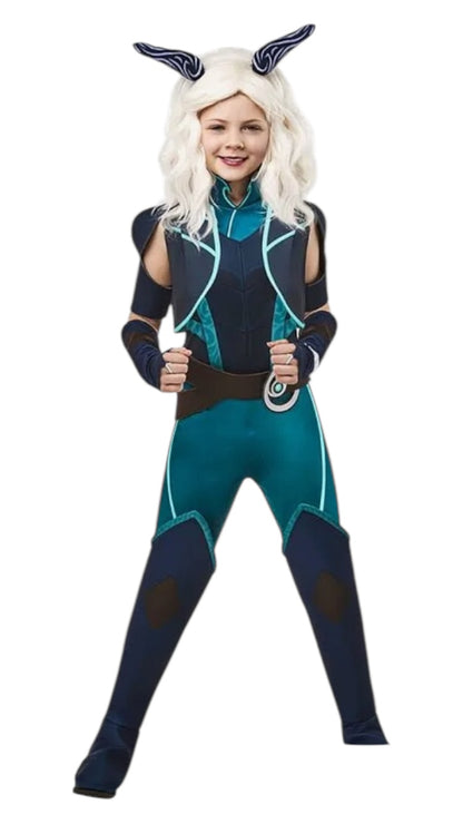 29477 -Medium Girl's Dragon Prince Rayla Complete Costume Set for Fans