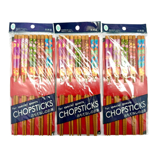 29710 - Set of 3 Assorted Chopsticks in Packs of 12 for Special Guests 36 Total |17-23|