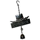29760 - Stylish Cowboy Hat Themed Wind Bell Chime for Outdoor Home and Garden Decor |G-7|