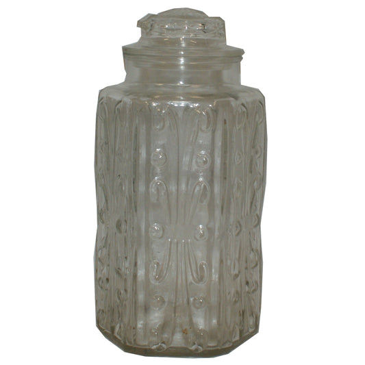 2989 - 12" Glass Candy Cookie Jar - |14-33|