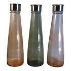 3001 - Set of 3 10" Glass Bottles w/Lids - |H-38|