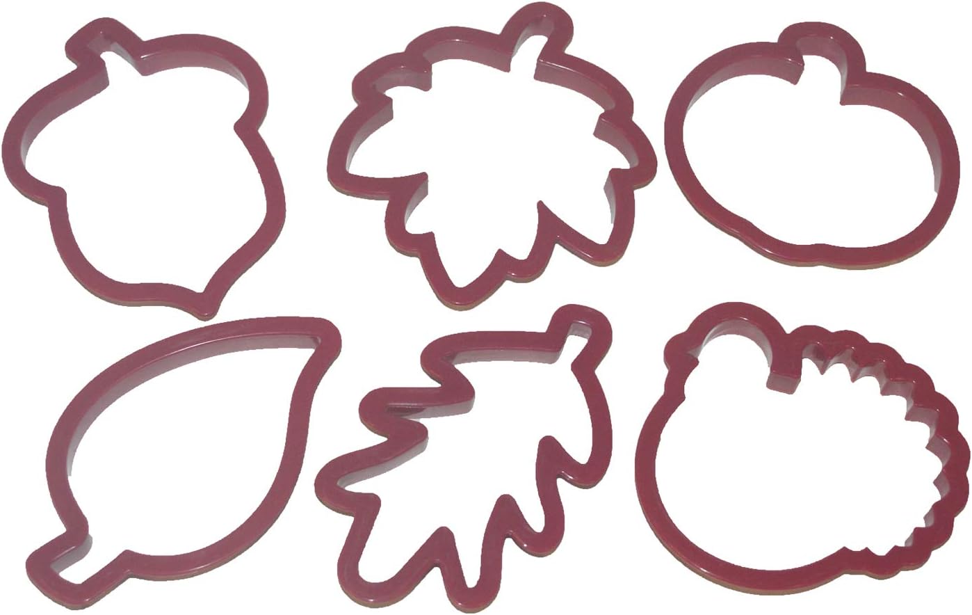 30030 - 6 Purple Fall Cookie Cutters - [Pod 2-14]