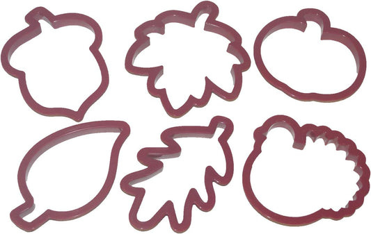 30030 - 6 Purple Fall Cookie Cutters - [Pod 2-14]