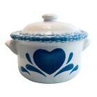 30085 - Elegant 5-Inch Blue and White Dish with Lid for Kitchen Storage and Serving |H-52|